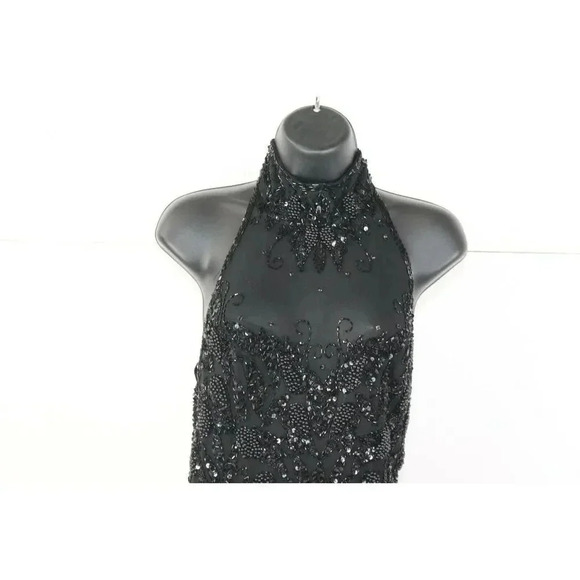 Niteline black beaded evening dress size 4 - Picture 2 of 10